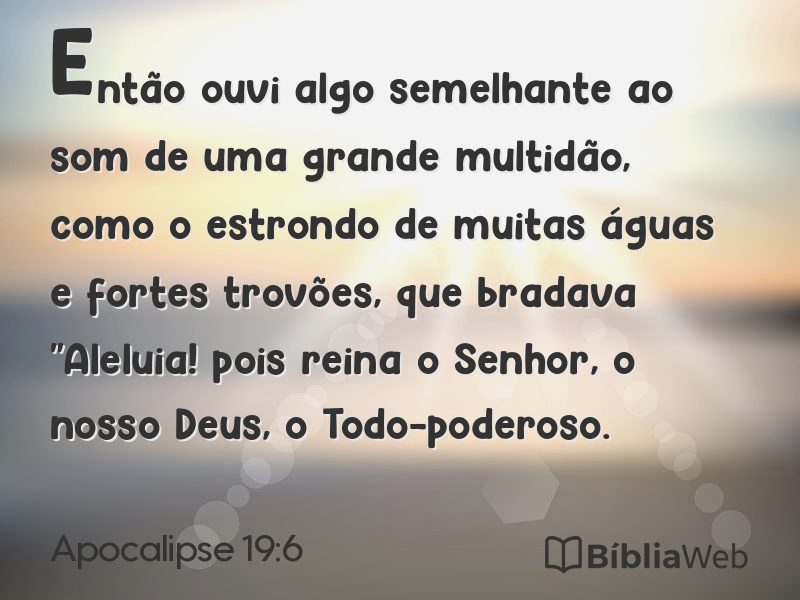 Apocalipse 19:6 em imagem para compartilhar