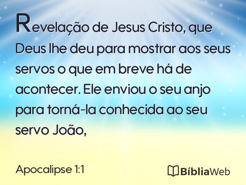 Apocalipse 1:1 em imagem para compartilhar