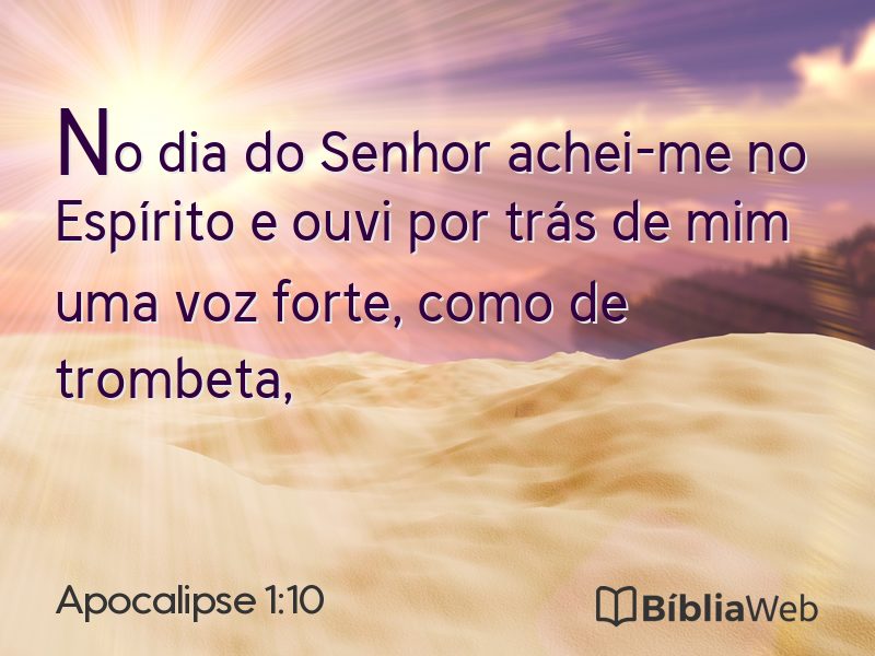Apocalipse 1:10 em imagem para compartilhar