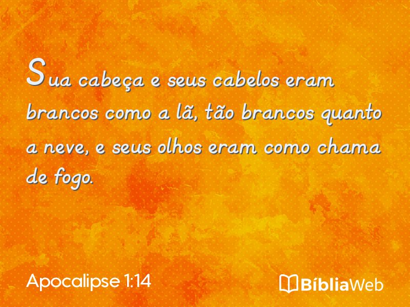 Apocalipse 1:14 em imagem para compartilhar