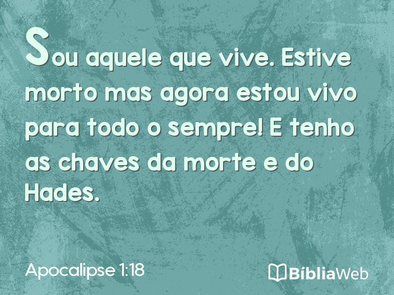 Apocalipse 1:18 em imagem para compartilhar