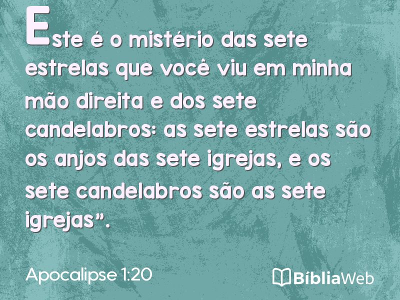 Apocalipse 1:20 em imagem para compartilhar