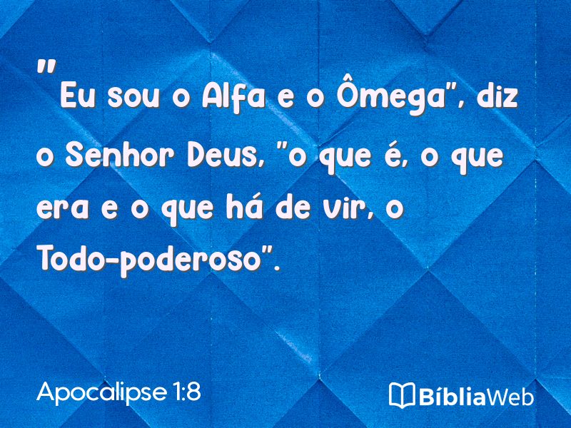 Apocalipse 1:8 em imagem para compartilhar