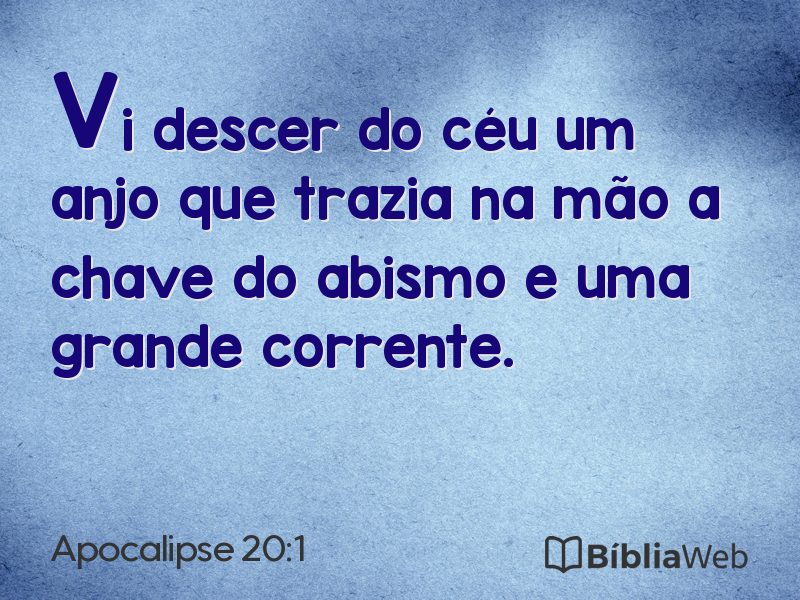 Apocalipse 20:1 em imagem para compartilhar
