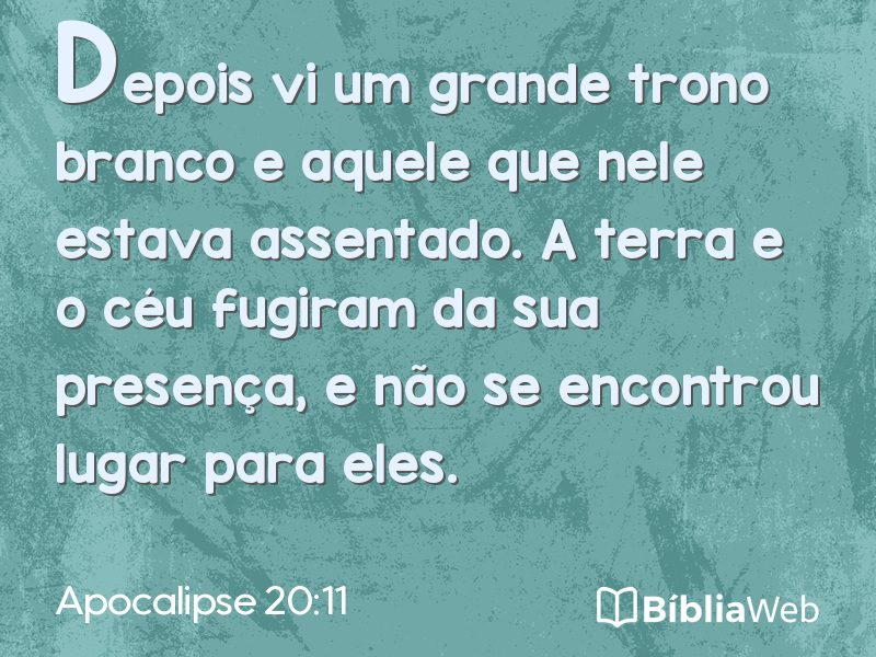 Apocalipse 20:11 em imagem para compartilhar