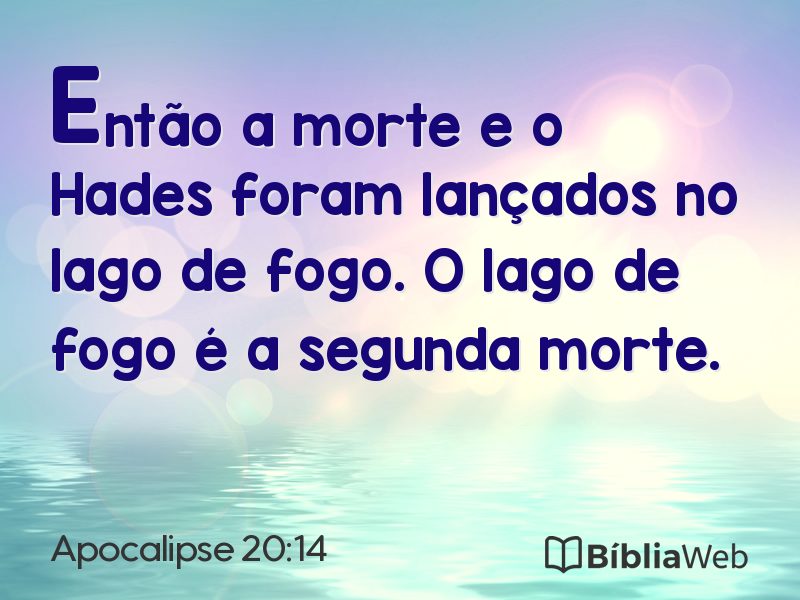 Apocalipse 20:14 em imagem para compartilhar