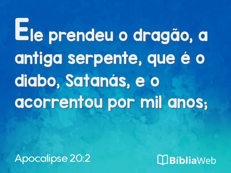 Apocalipse 20:2 em imagem para compartilhar