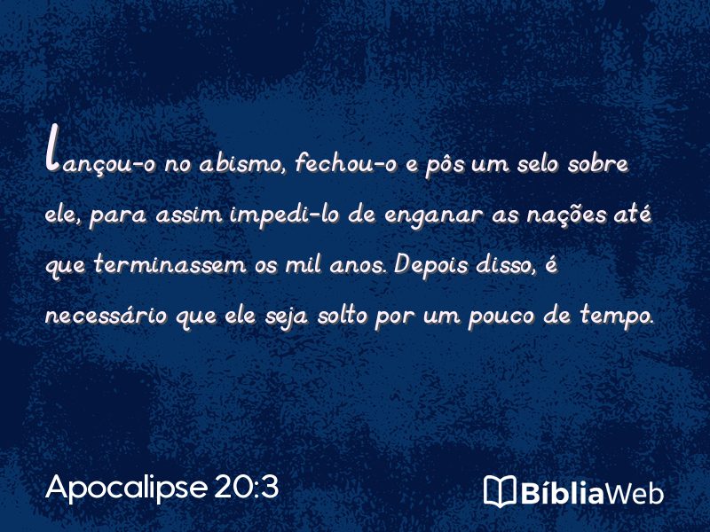 Apocalipse 20:3 em imagem para compartilhar