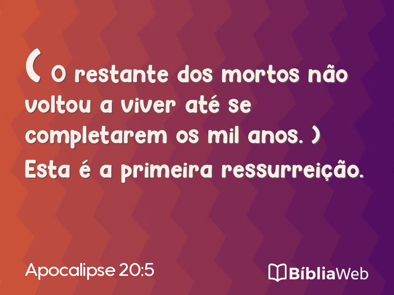 Apocalipse 20:5 em imagem para compartilhar