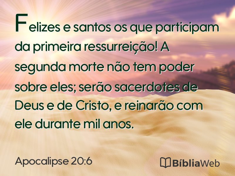 Apocalipse 20:6 em imagem para compartilhar