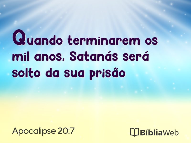 Apocalipse 20:7 em imagem para compartilhar