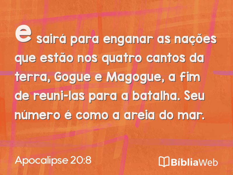 Apocalipse 20:8 em imagem para compartilhar