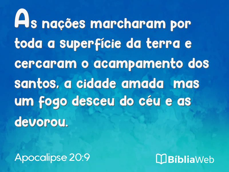 Apocalipse 20:9 em imagem para compartilhar