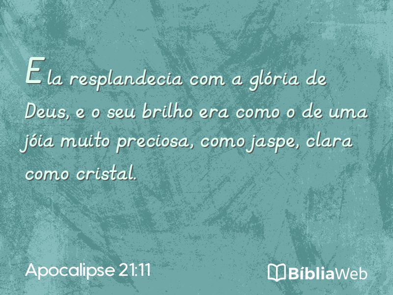 Apocalipse 21:11 em imagem para compartilhar