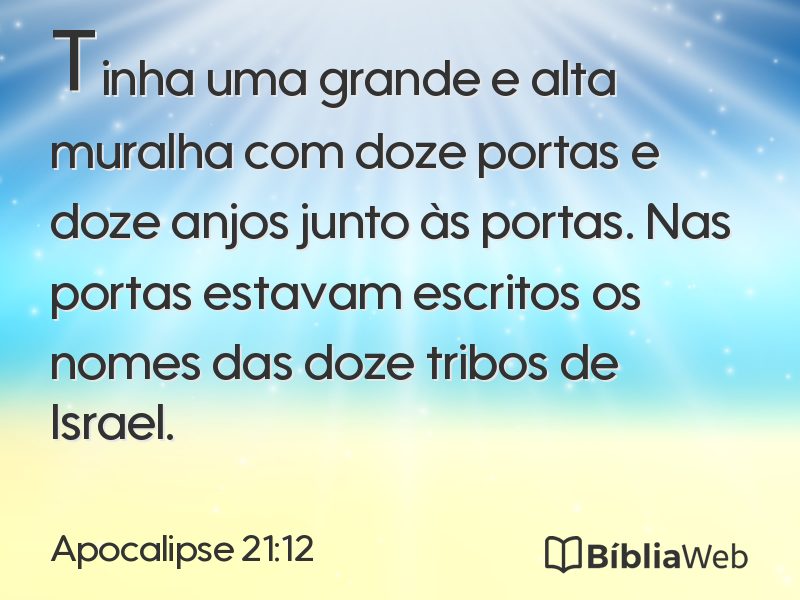 Apocalipse 21:12 em imagem para compartilhar