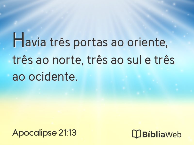 Apocalipse 21:13 em imagem para compartilhar