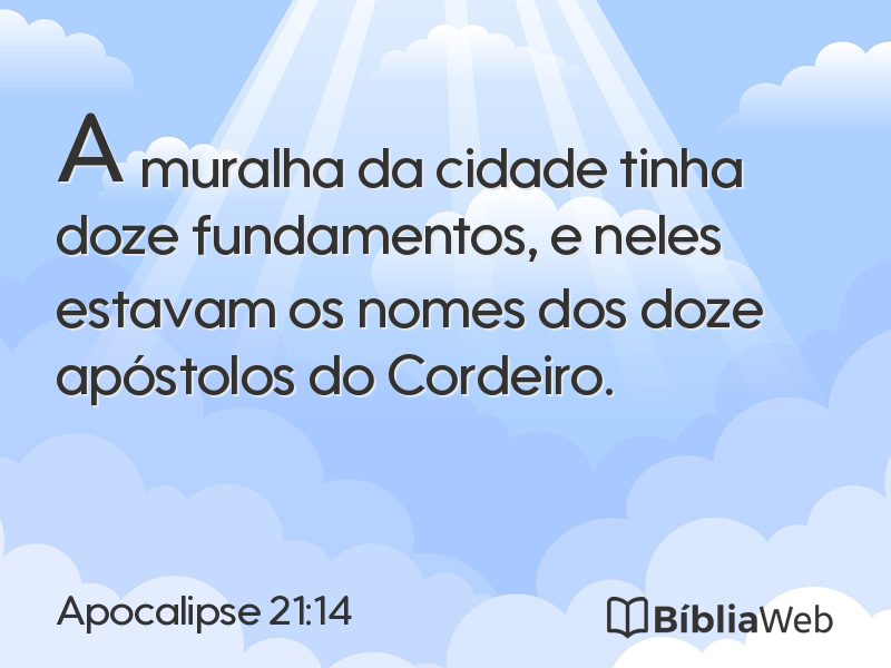Apocalipse 21:14 em imagem para compartilhar
