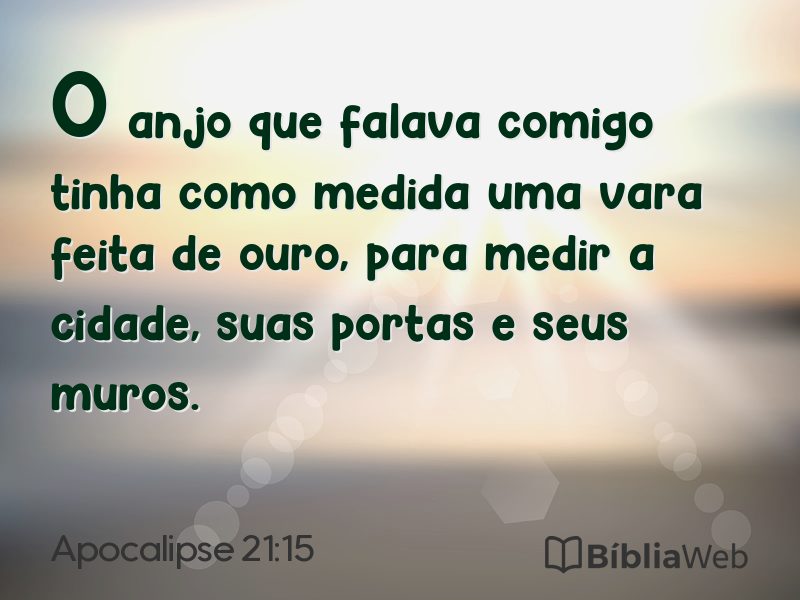 Apocalipse 21:15 em imagem para compartilhar