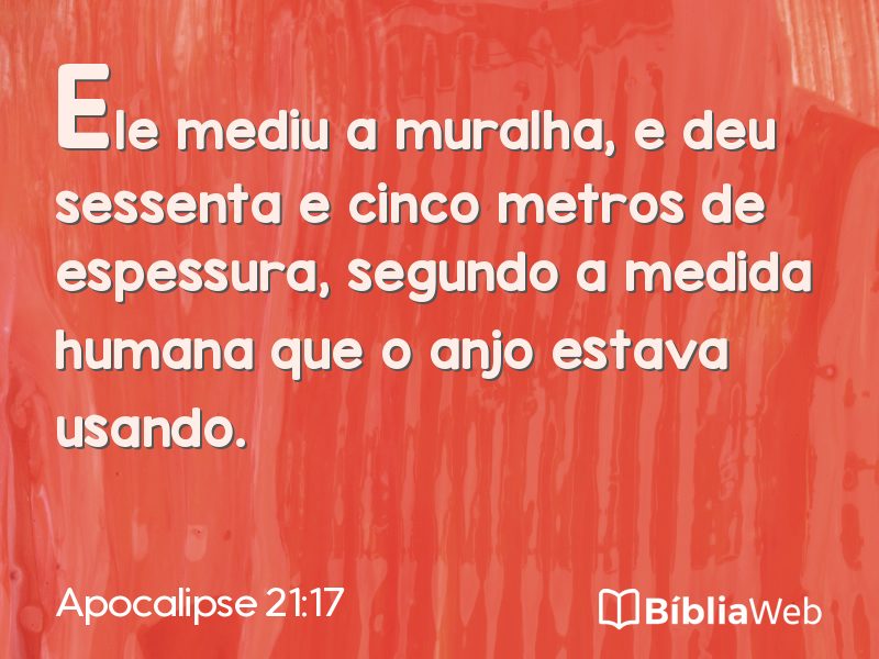 Apocalipse 21:17 em imagem para compartilhar