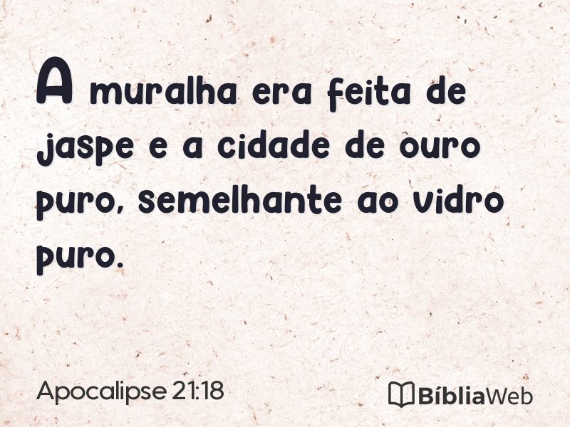 Apocalipse 21:18 em imagem para compartilhar
