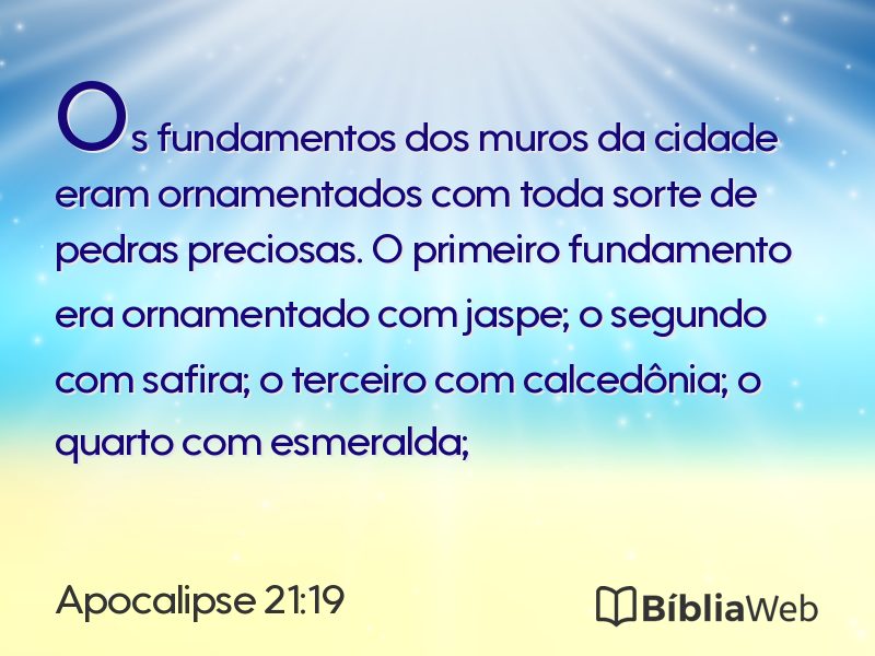 Apocalipse 21:19 em imagem para compartilhar