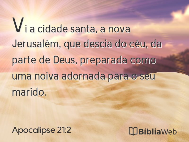Apocalipse 21:2 em imagem para compartilhar