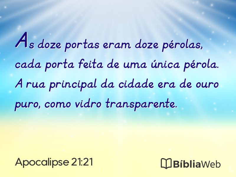 Apocalipse 21:21 em imagem para compartilhar