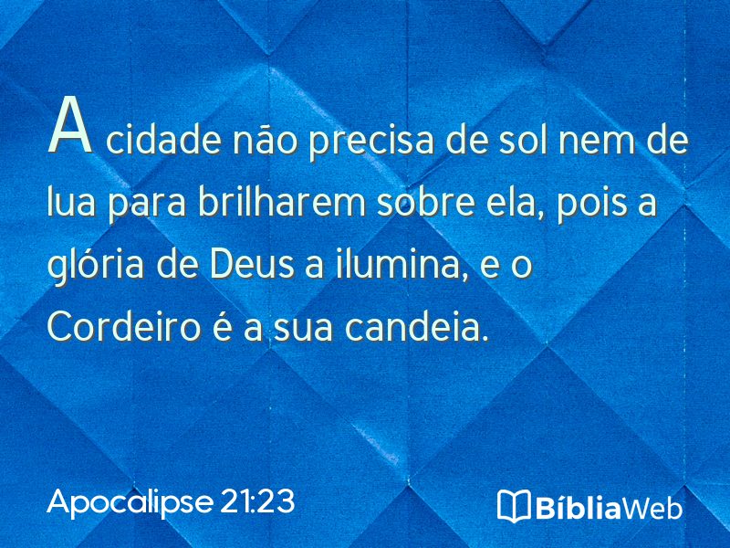 Apocalipse 21:23 em imagem para compartilhar