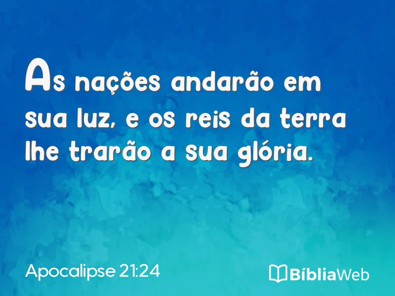 Apocalipse 21:24 em imagem para compartilhar