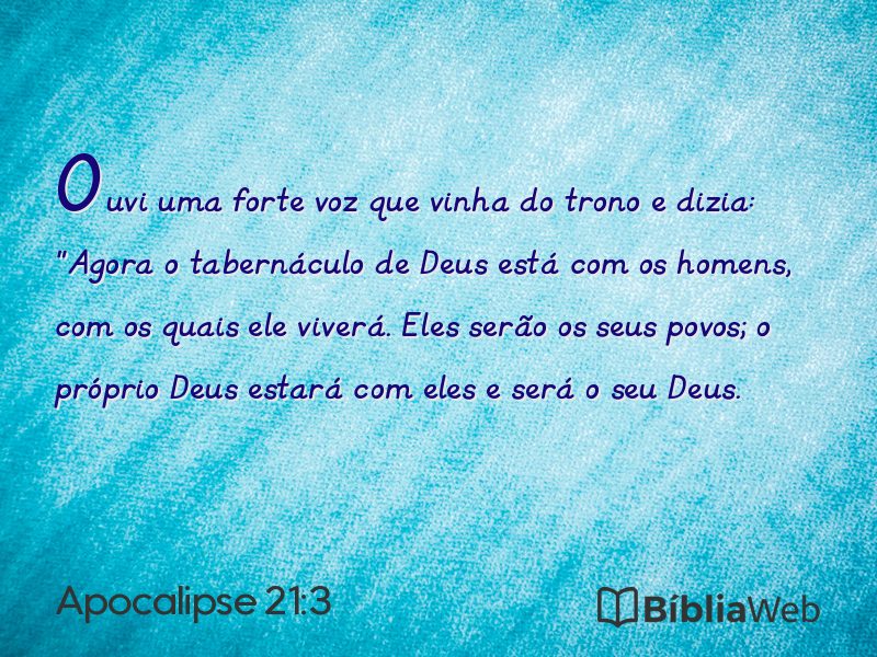 Apocalipse 21:3 em imagem para compartilhar
