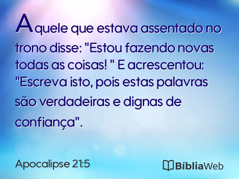 Apocalipse 21:5 em imagem para compartilhar