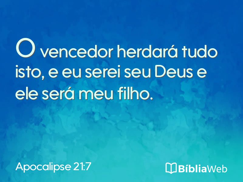 Apocalipse 21:7 em imagem para compartilhar