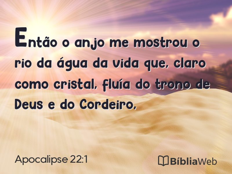 Apocalipse 22:1 em imagem para compartilhar