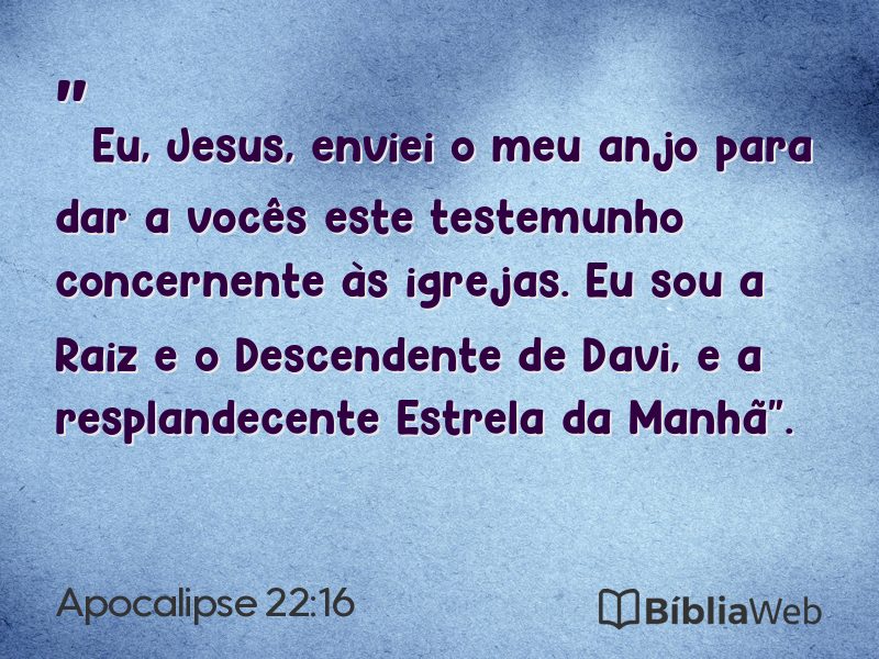 Apocalipse 22:16 em imagem para compartilhar