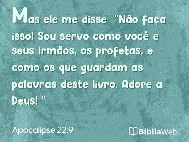 Apocalipse 22:9 em imagem para compartilhar