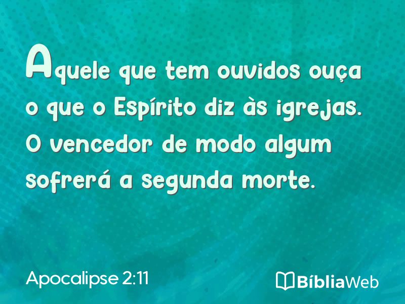Apocalipse 2:11 em imagem para compartilhar