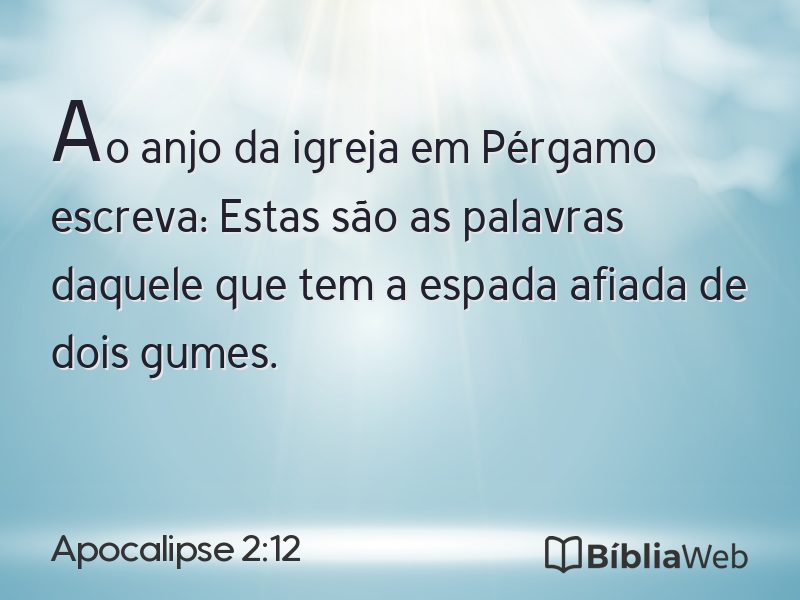 Apocalipse 2:12 em imagem para compartilhar