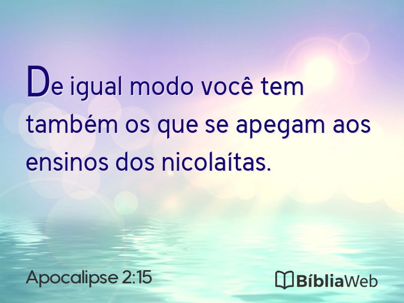 Apocalipse 2:15 em imagem para compartilhar