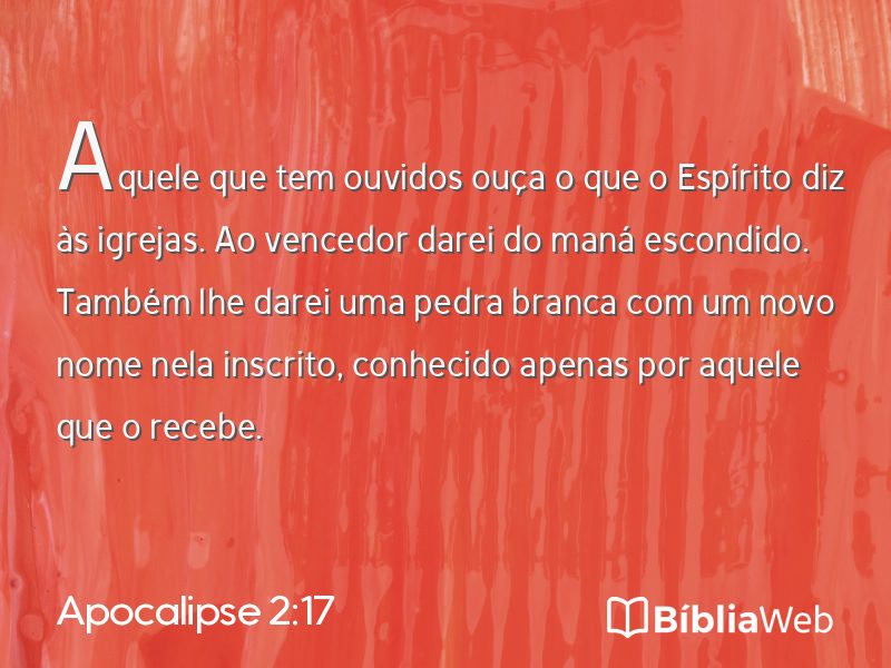 Apocalipse 2:17 em imagem para compartilhar