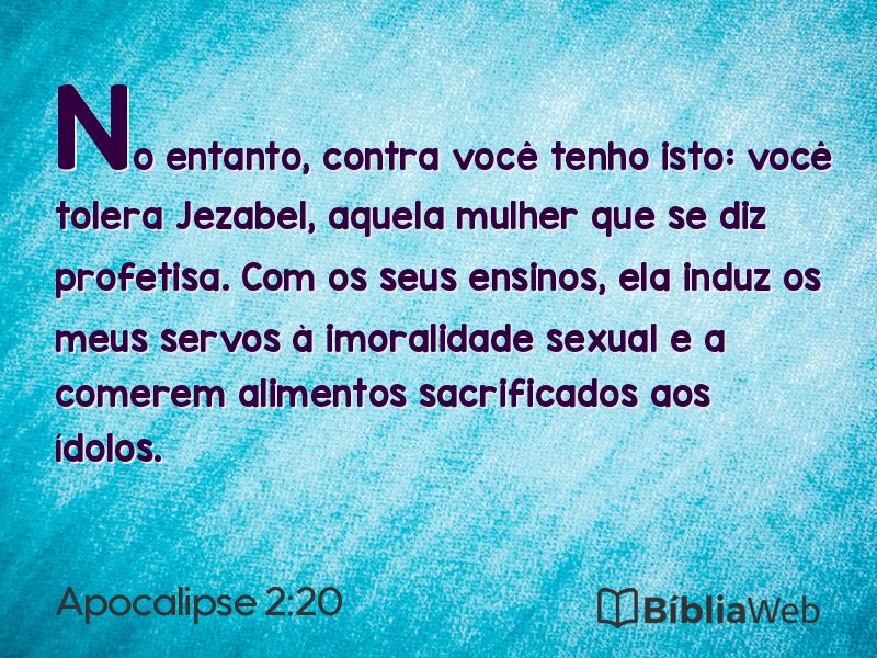 Apocalipse 2:20 em imagem para compartilhar