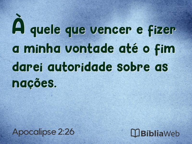 Apocalipse 2:26 em imagem para compartilhar