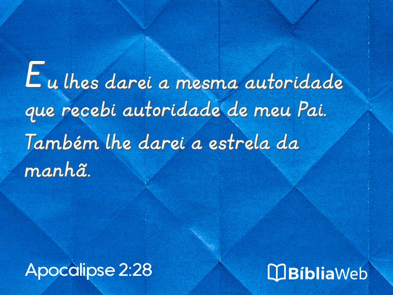 Apocalipse 2:28 em imagem para compartilhar