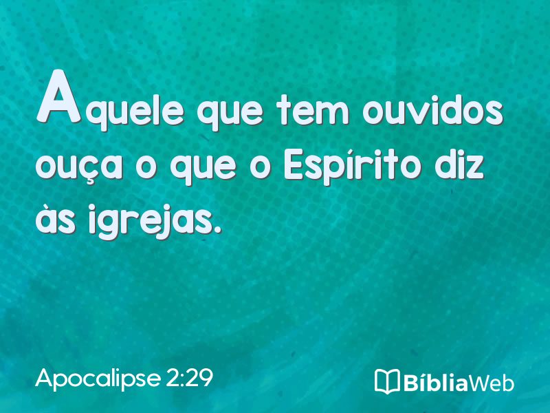 Apocalipse 2:29 em imagem para compartilhar