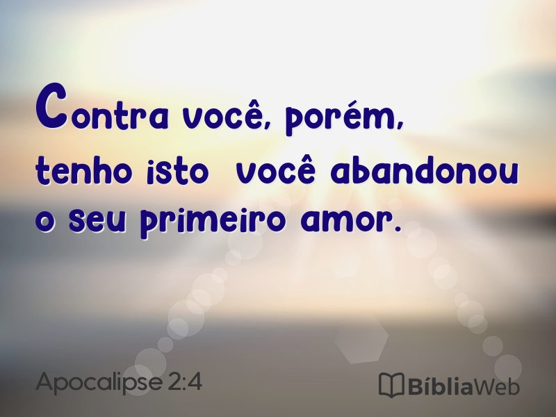 Apocalipse 2:4 em imagem para compartilhar