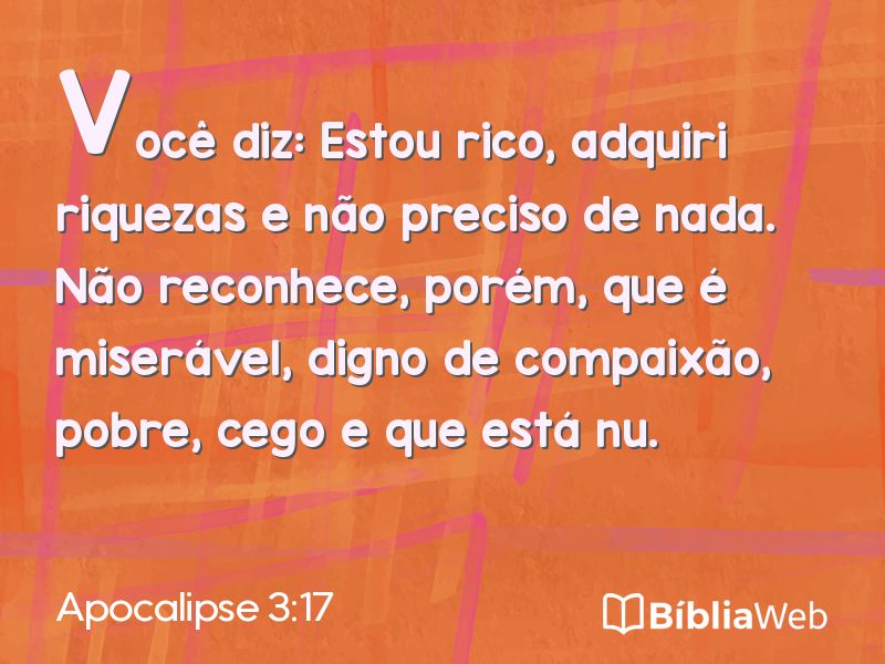 Apocalipse 3:17 em imagem para compartilhar