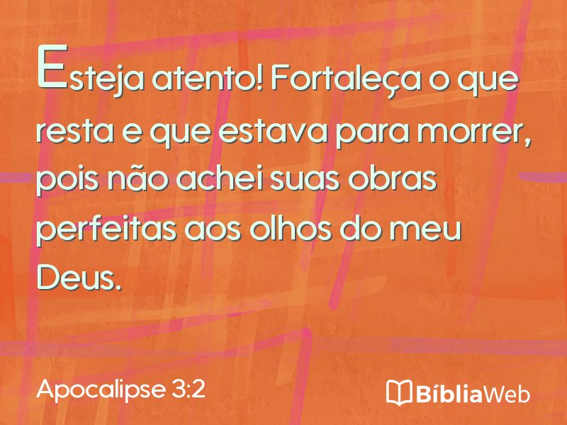 Apocalipse 3:2 em imagem para compartilhar