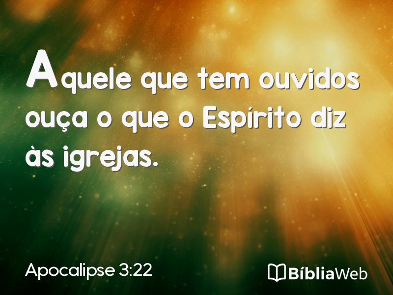 Apocalipse 3:22 em imagem para compartilhar