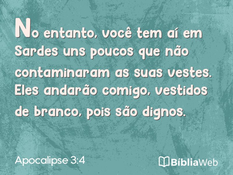 Apocalipse 3:4 em imagem para compartilhar