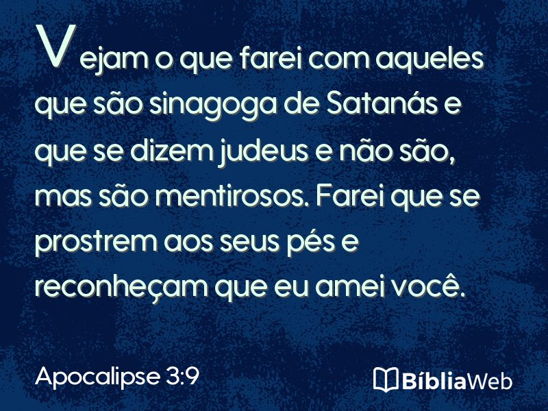 Apocalipse 3:9 em imagem para compartilhar
