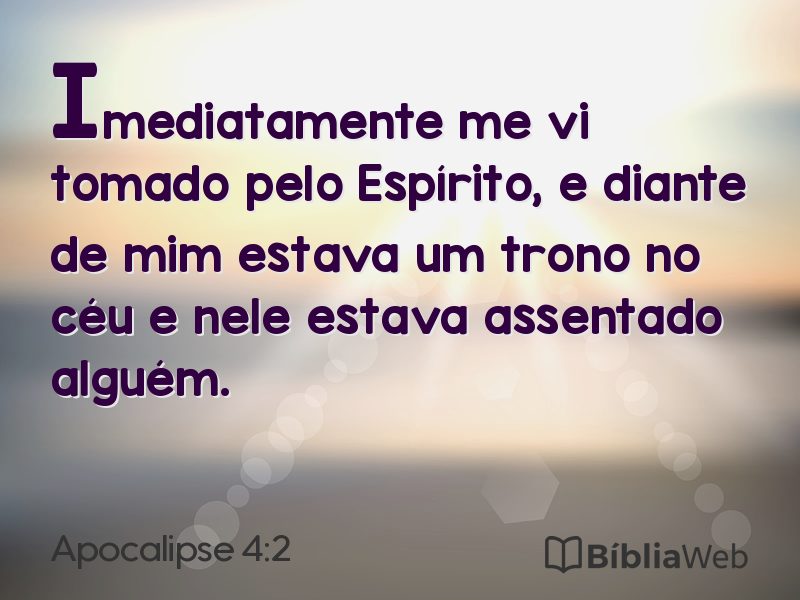 Apocalipse 4:2 em imagem para compartilhar
